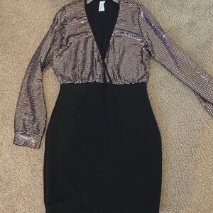 Black and Sequin Dress